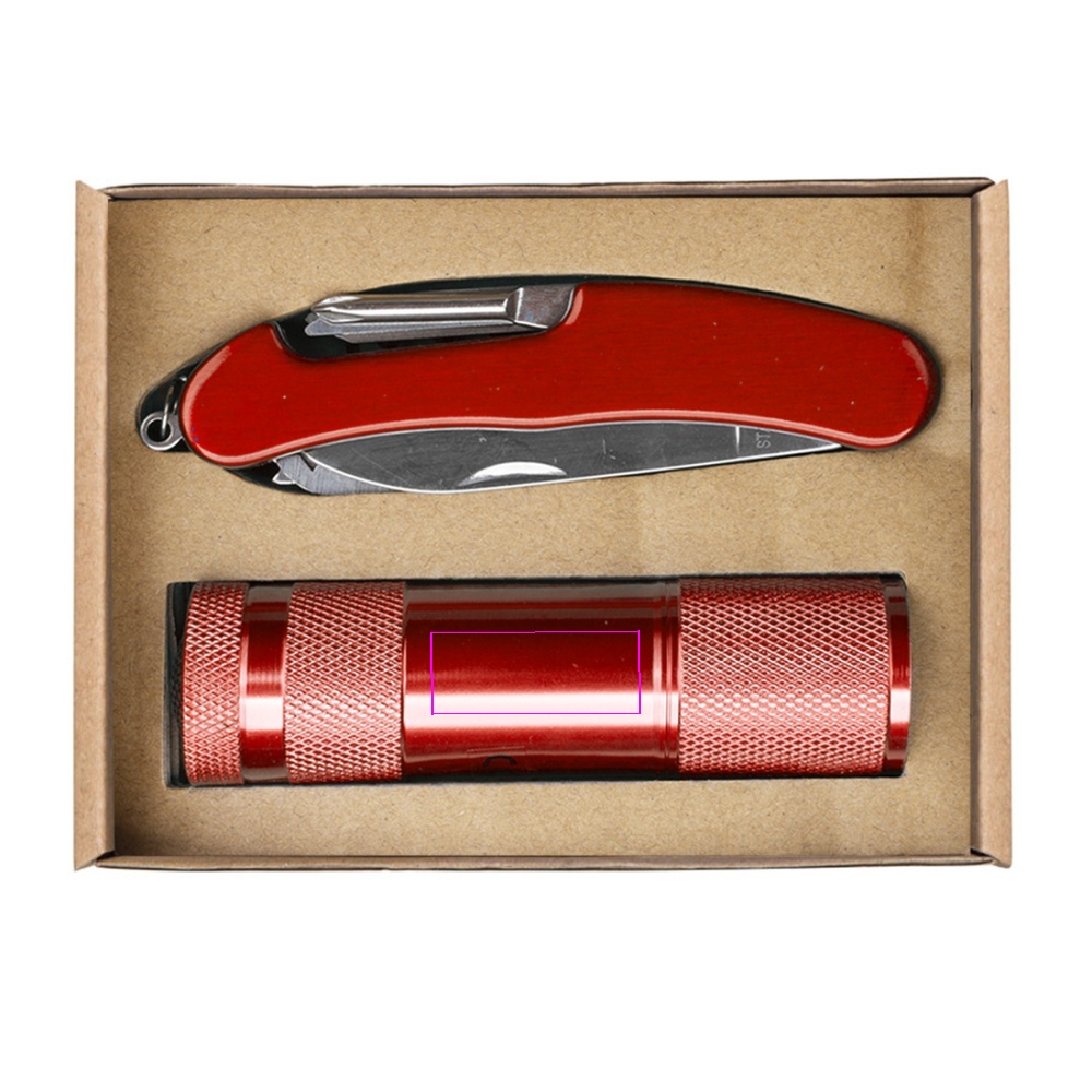 Flashlight and pocket knife set DOVER