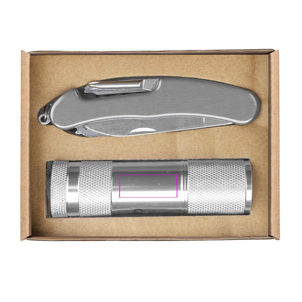 Flashlight and pocket knife set DOVER