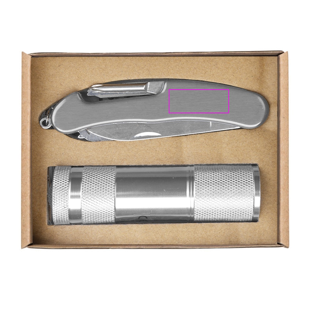 Flashlight and pocket knife set DOVER