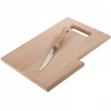 Wooden cutting board with knife LIZZANO