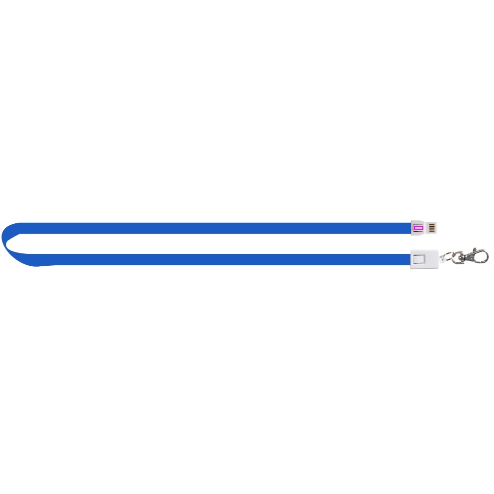 Data transfer lanyard with micro USB LE PORT