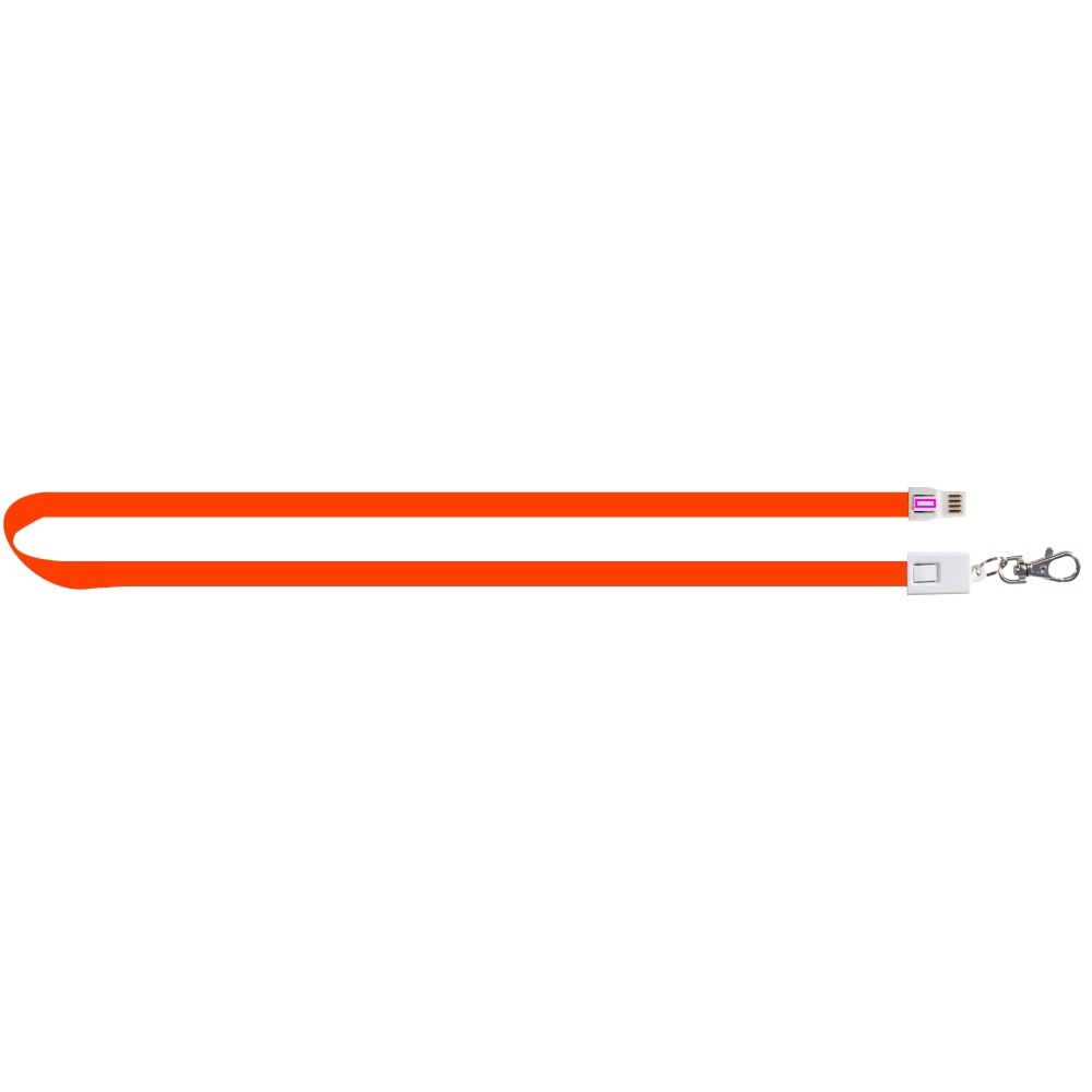 Data transfer lanyard with micro USB LE PORT