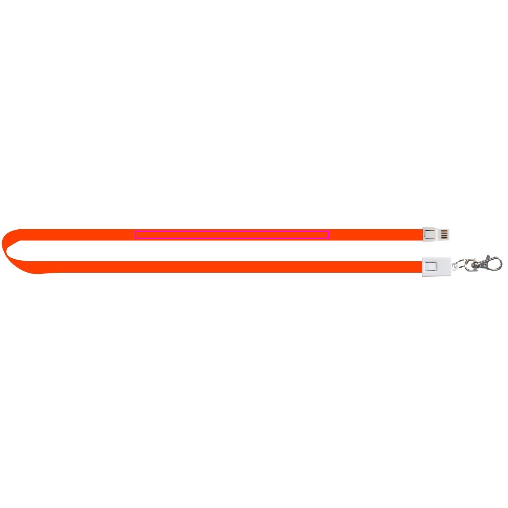 Data transfer lanyard with micro USB LE PORT