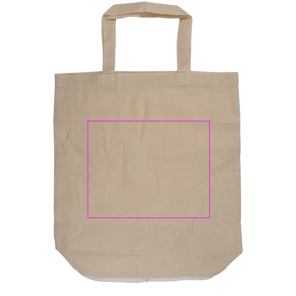 Foldable cotton bag with short handles 120 g/m2 FERRARA