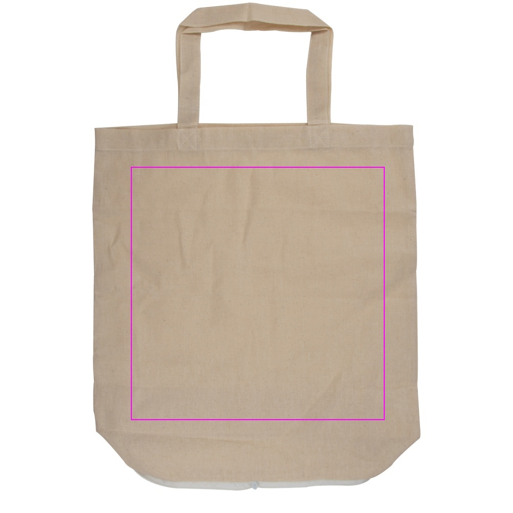 Foldable cotton bag with short handles 120 g/m2 FERRARA