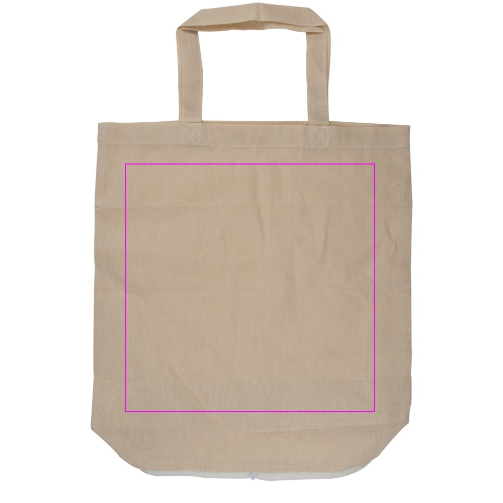Foldable cotton bag with short handles 120 g/m2 FERRARA
