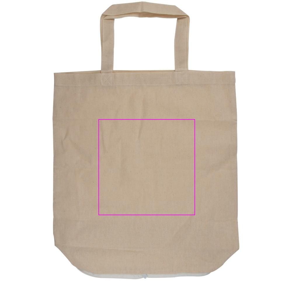 Foldable cotton bag with short handles 120 g/m2 FERRARA