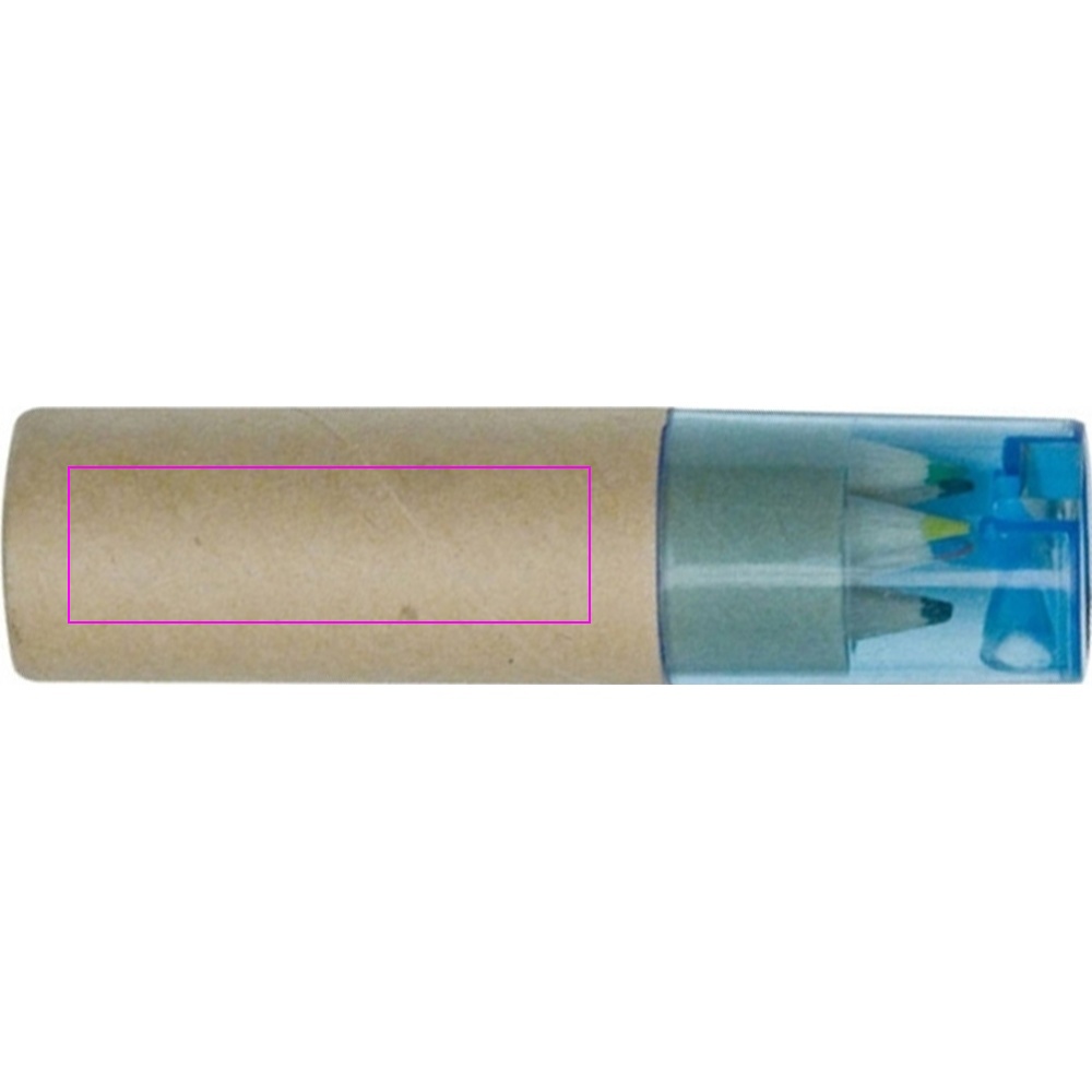 Wooden crayons 6 colors BECKY in recycled box