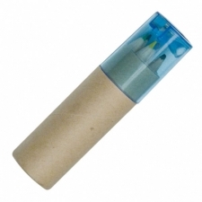 Wooden crayons 6 colors BECKY in recycled box
