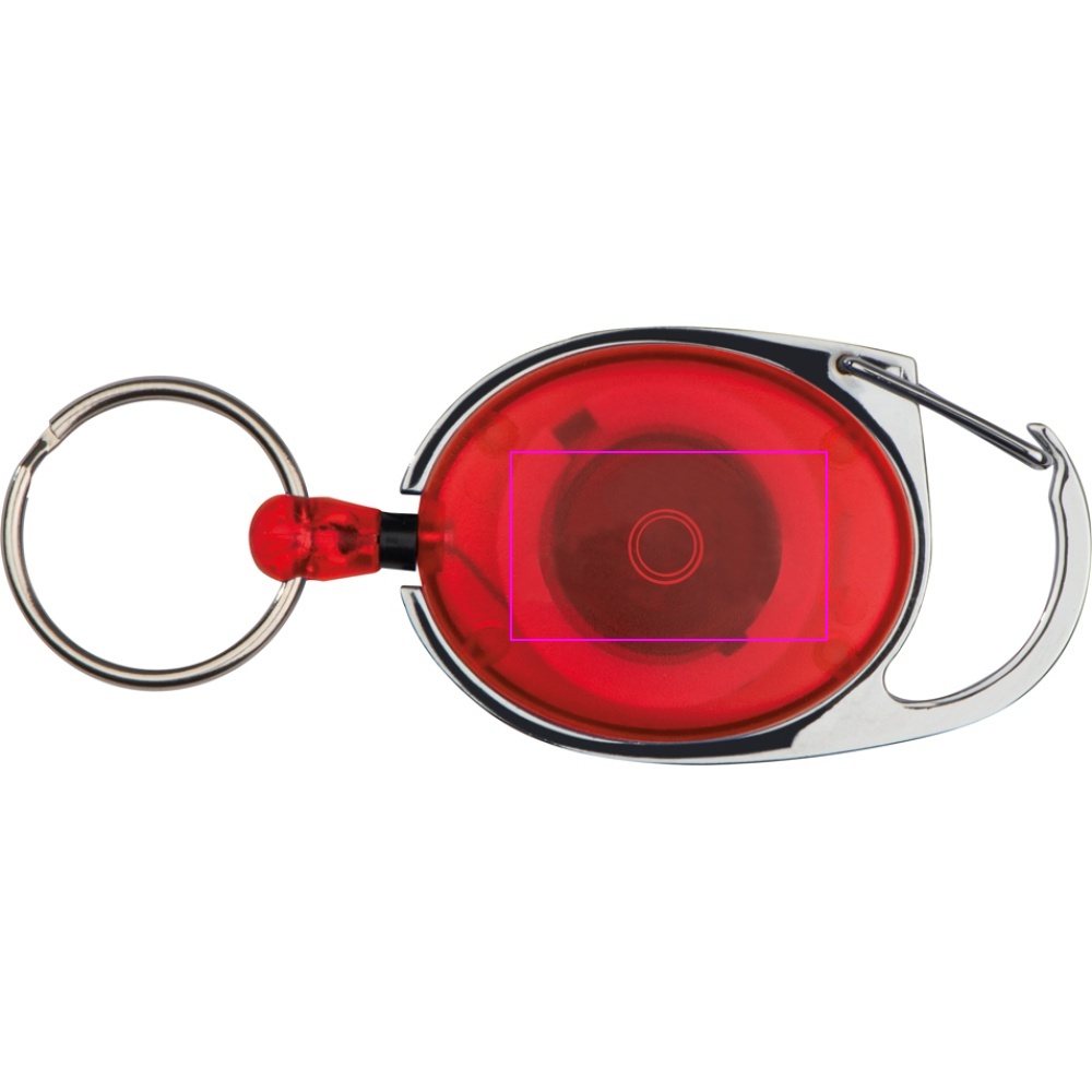 Keyring with carabiner and retractable cord EMPLOYEE