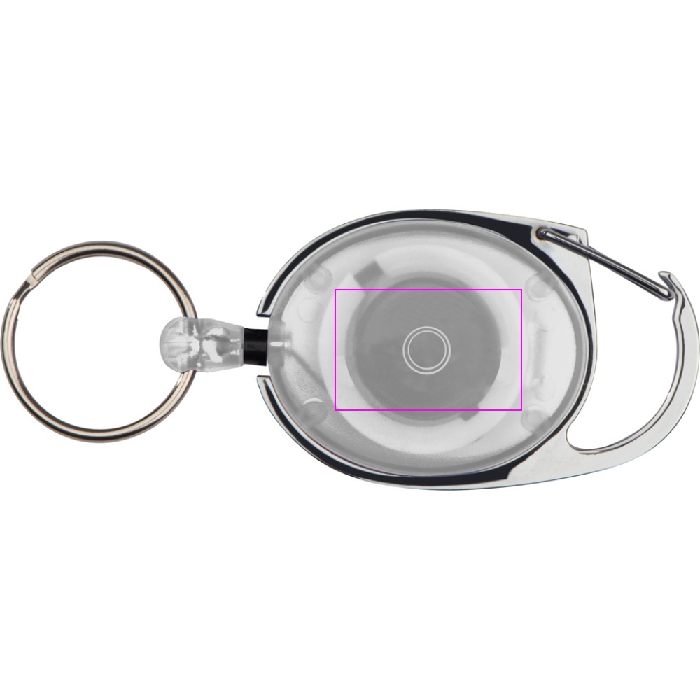 Keyring with carabiner and retractable cord EMPLOYEE