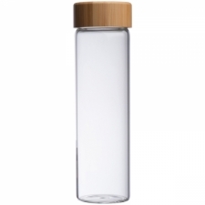 Glass bottle with bamboo lid Santa Cruz