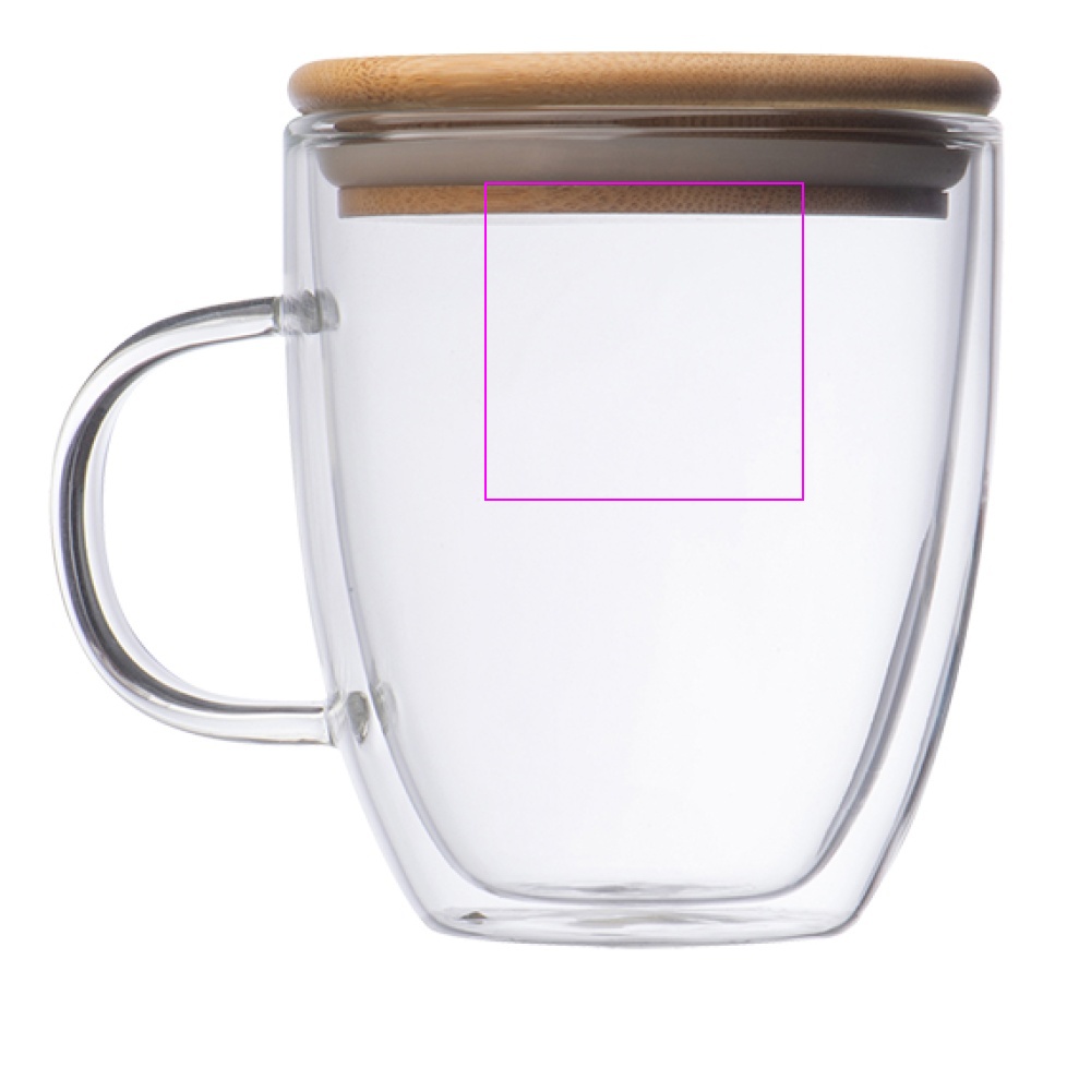 Glass mug with lid 350ml GERTHE 350 ml