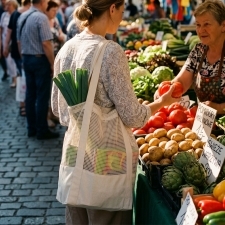 Cotton bag with mesh 150 g/m2 ALANYA