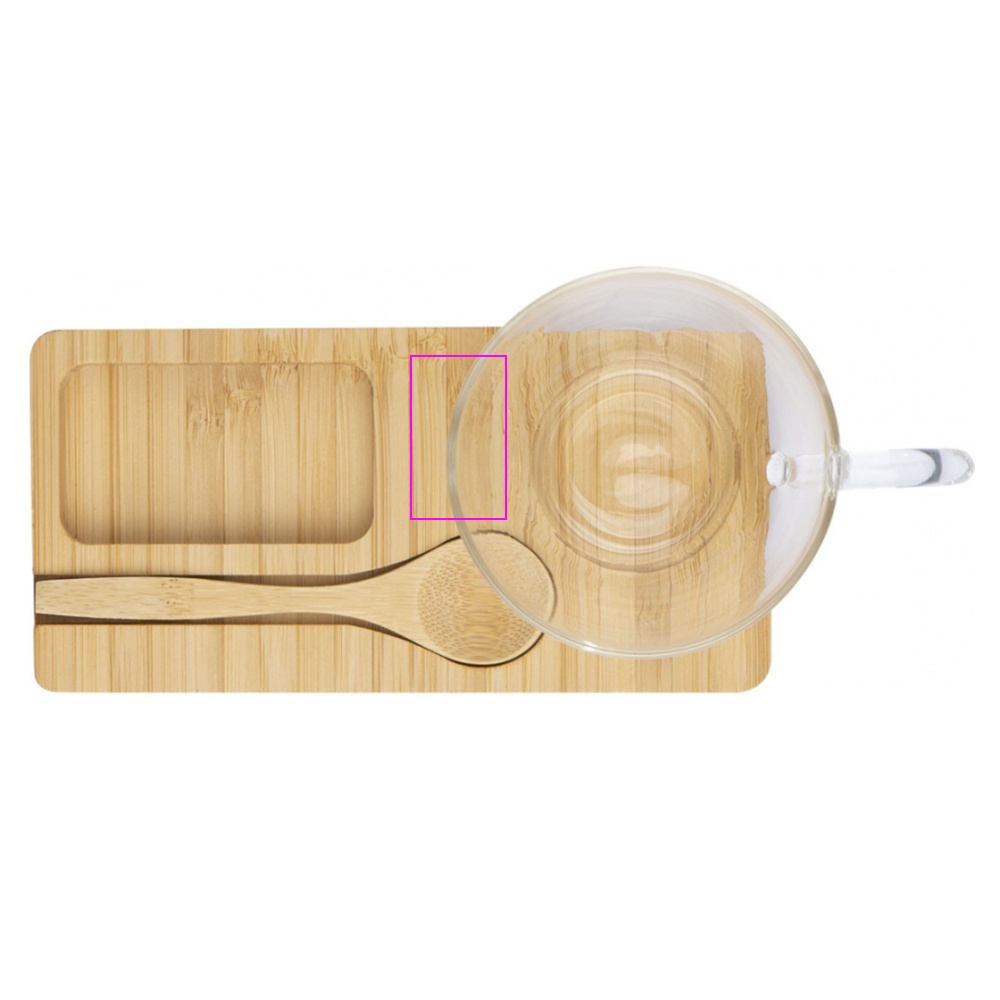 Tray with spoon and glass cup 150 ml FORMOSA