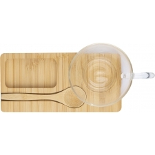 Tray with spoon and glass cup 150 ml FORMOSA