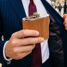 Stainless steel hip flask 170 ml HOOGSTRATEN