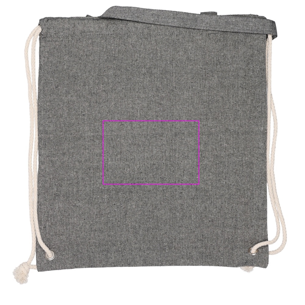 Recycled cotton bag with long handles 140 g/m² ADDISON