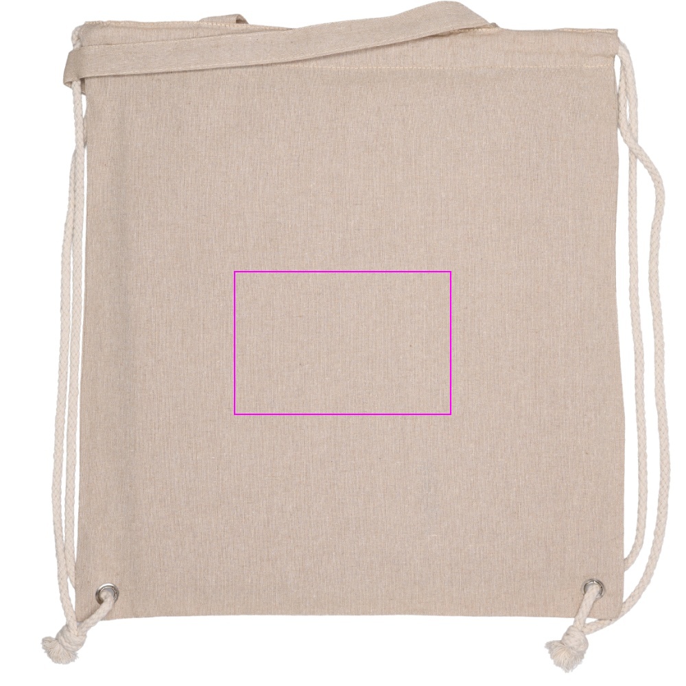 Recycled cotton bag with long handles 140 g/m² ADDISON