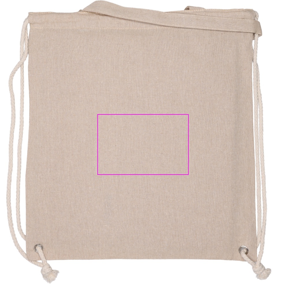 Recycled cotton bag with long handles 140 g/m² ADDISON