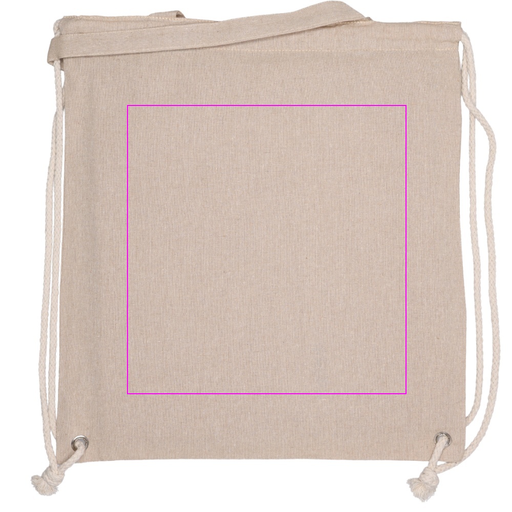 Recycled cotton bag with long handles 140 g/m² ADDISON