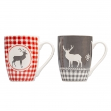 Set of 2 porcelain Christmas mugs 300 ml ANKARA