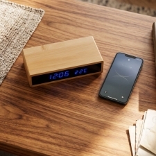 Desk clock with wireless charger TRONDHEIM