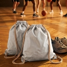 Cotton drawstring sports bag 140 g/m2 CARLSBAD