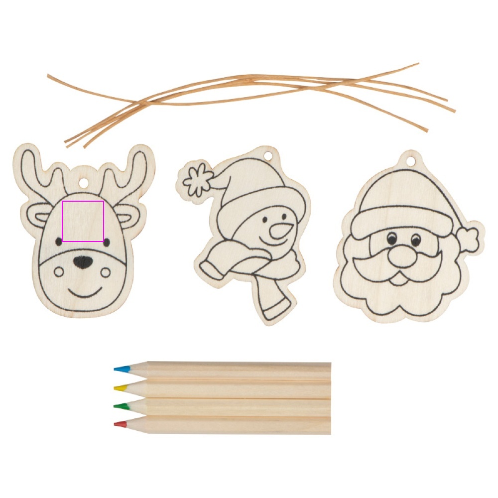 Christmas tree coloring ornaments with crayons DRESDEN