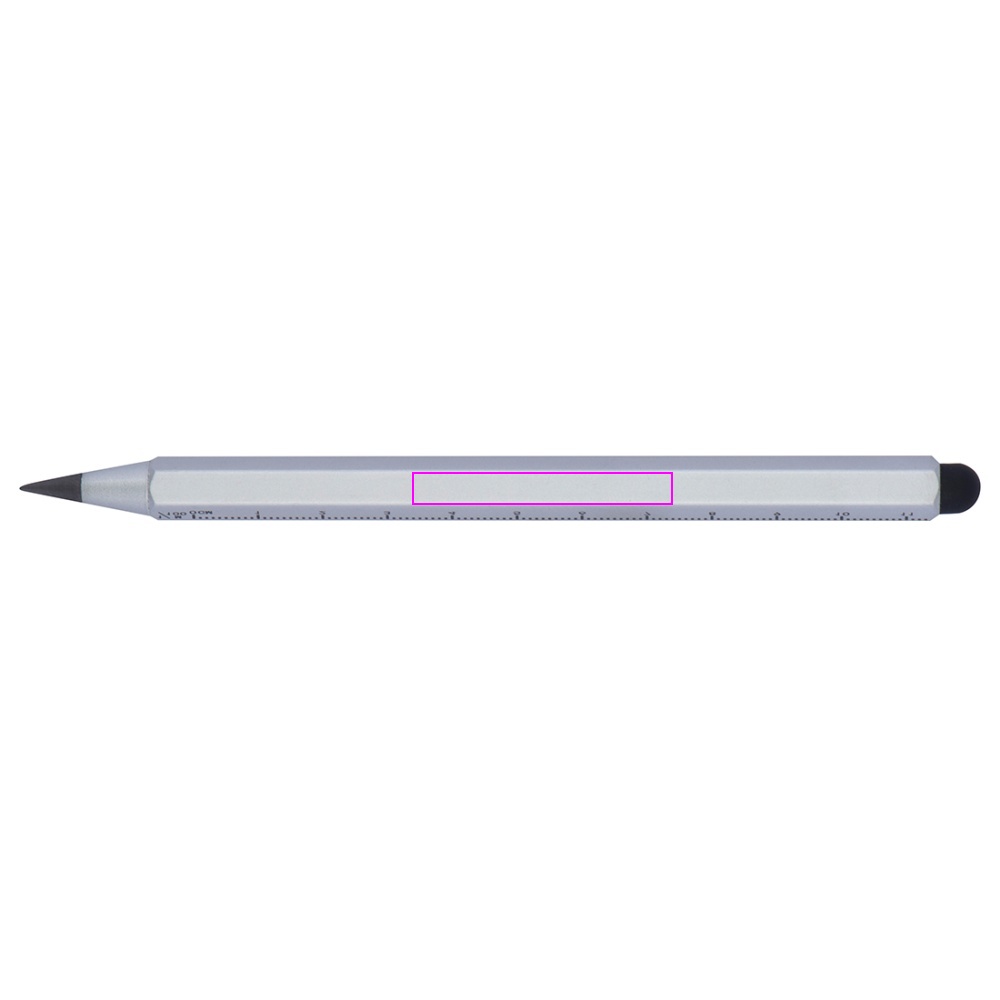Aluminium everlasting ballpen with ruler HALMSTAD