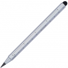 Aluminium everlasting ballpen with ruler HALMSTAD