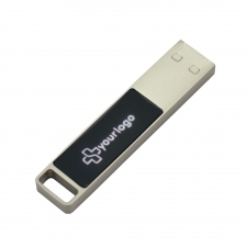 Metal USB stick with lightning logo