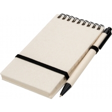 A6 lined notebook made from milk carton with AUSTIN pen