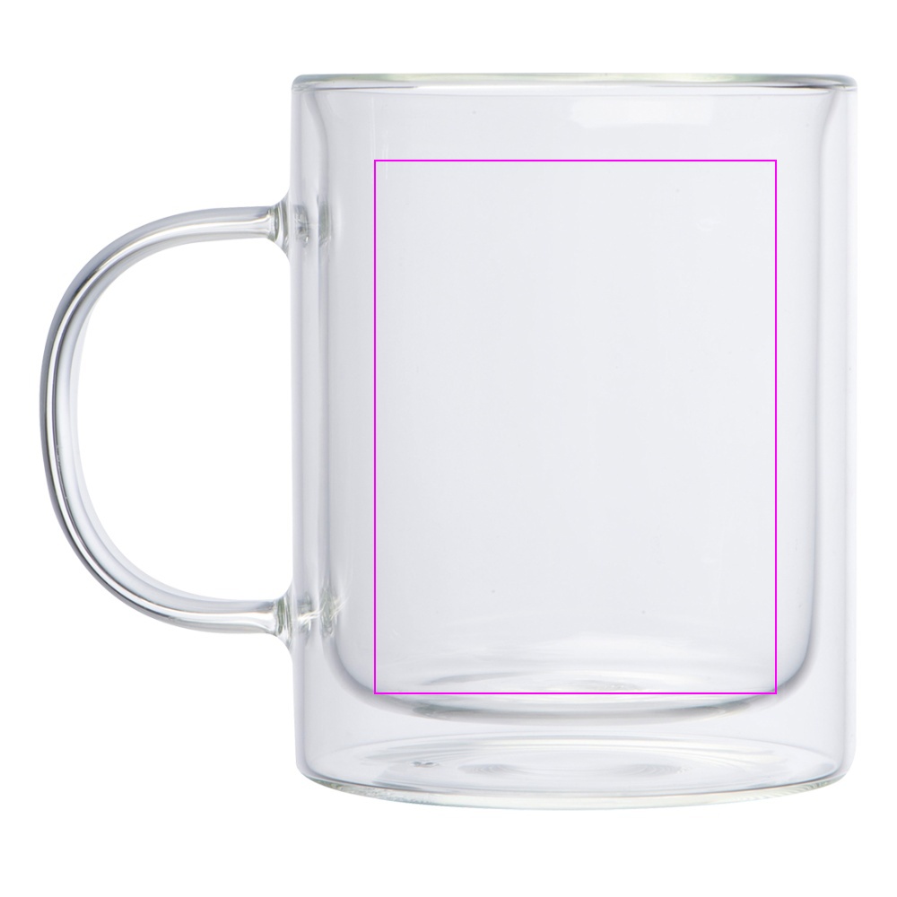 Glass mug with double walls 350ml CARACAS 350 ml
