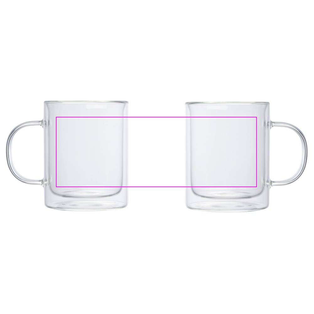 Glass mug with double walls 350ml CARACAS 350 ml