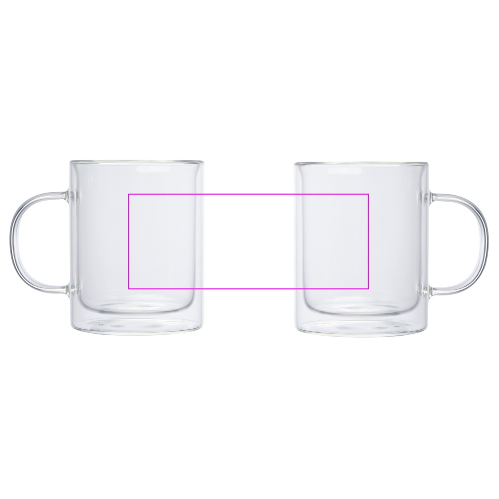 Glass mug with double walls 350ml CARACAS 350 ml