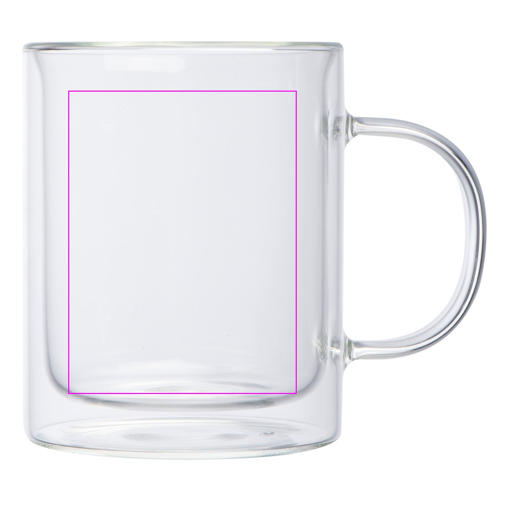 Glass mug with double walls 350ml CARACAS 350 ml