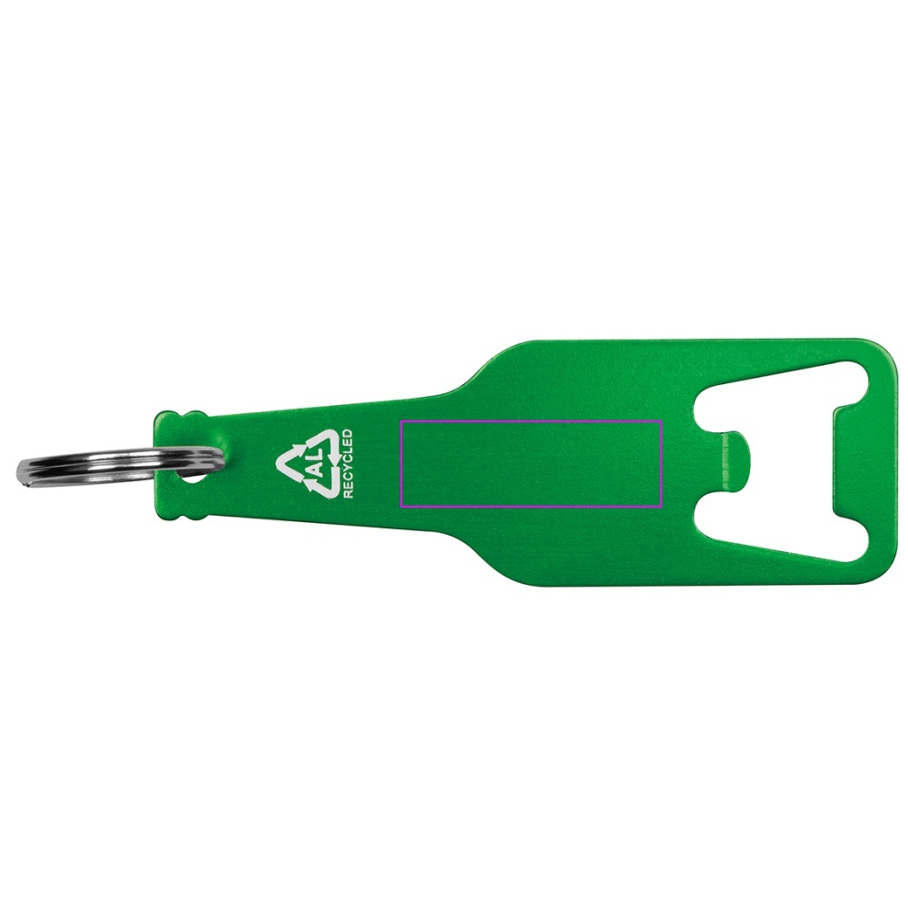 Recycled aluminum bottle opener keychain MALMO