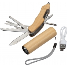 Flashlight and pocket knife set OLDHAM