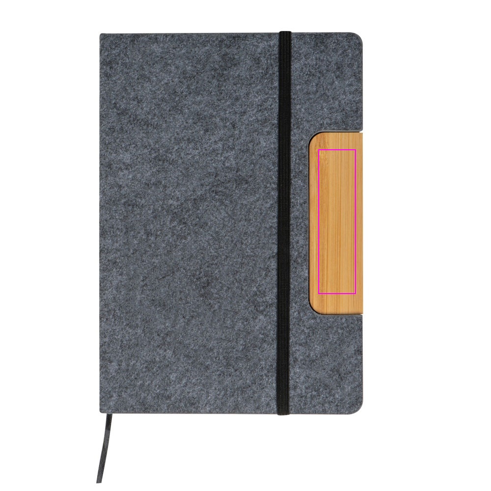 A5 lined notebook made from recycled paper with pen WALSALL