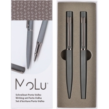Writing set ballpen and rollerball pen soft touch PORTO VEHLO MoLu