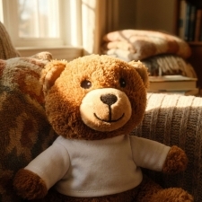 Plush Bear made of recycled polyester HELSINKI