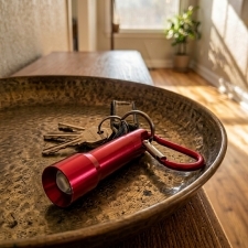 Mini Flashlight made of recycled aluminium BERGAMO