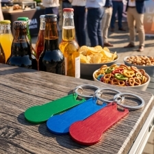 Metal bottle oballpener keyring STICKIT