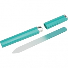 Glass nail files in a case