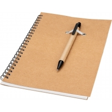 A5 lined notebook with pen made of recycled cardboard KENTWOOD