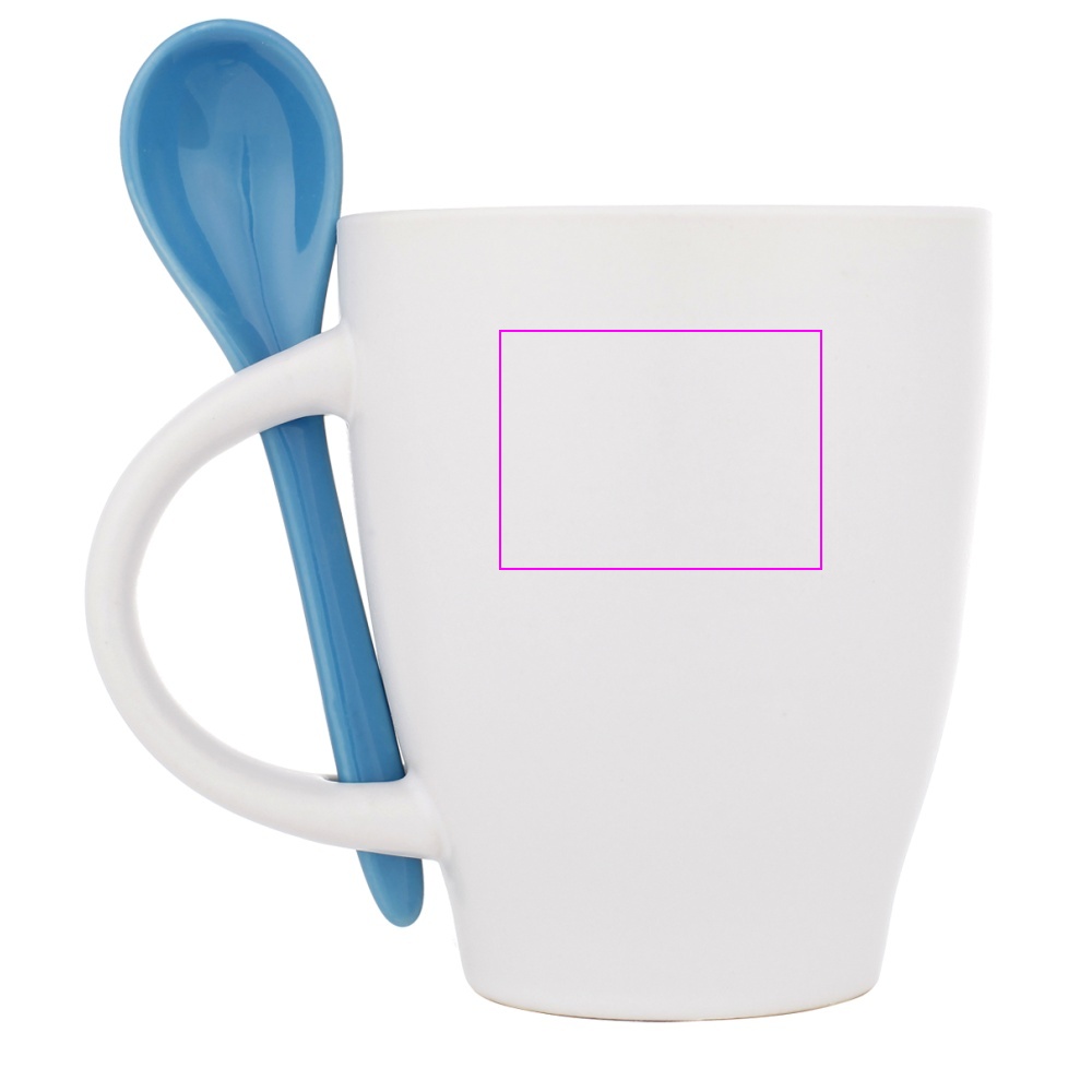 Ceramic mug with spoon 250ml PALERMO 250 ml