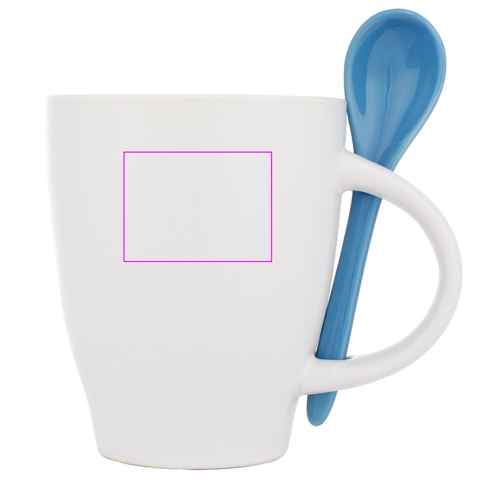 Ceramic mug with spoon 250ml PALERMO 250 ml