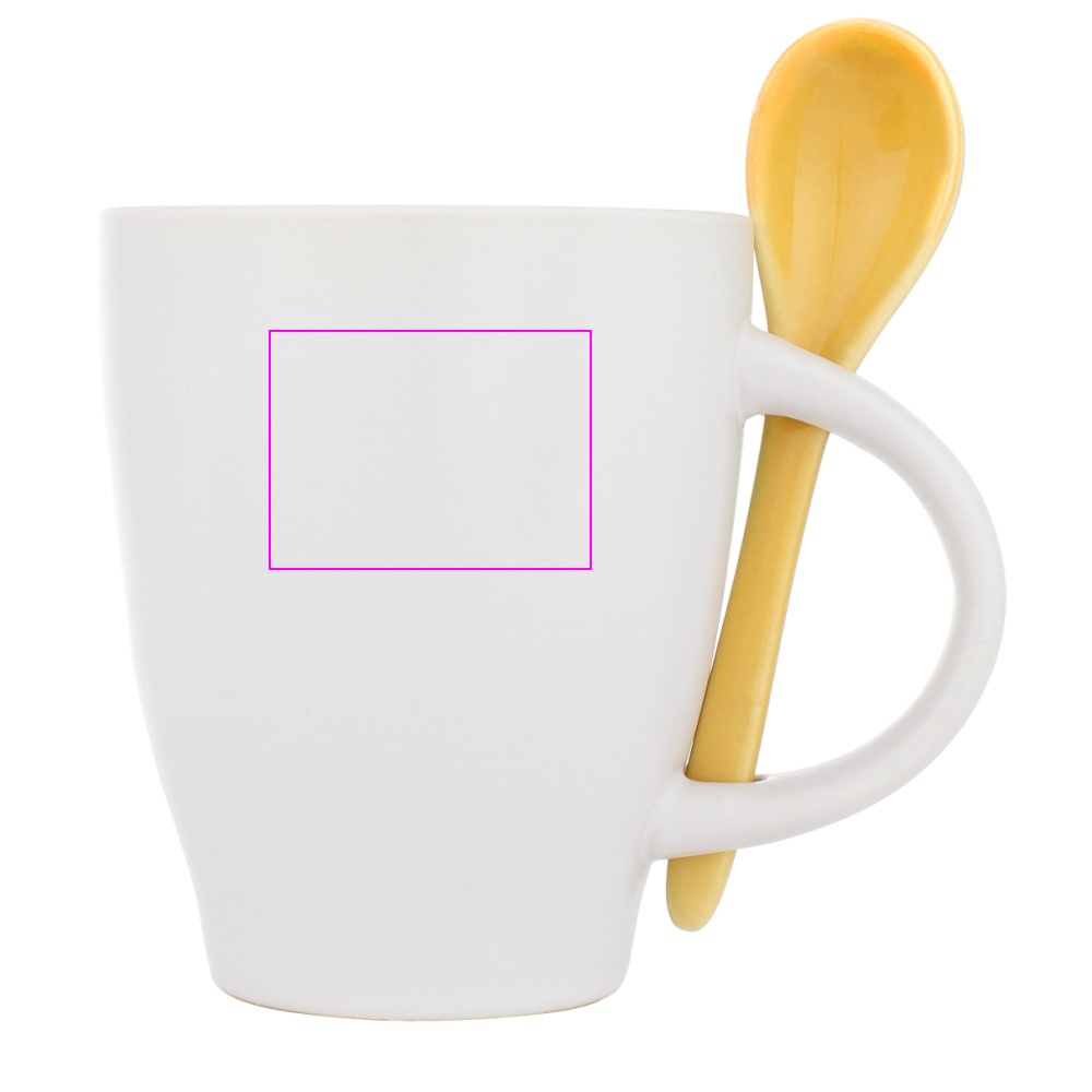 Ceramic mug with spoon 250ml PALERMO 250 ml