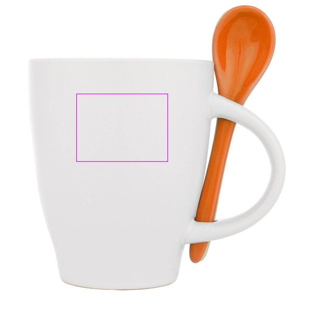 Ceramic mug with spoon 250ml PALERMO 250 ml